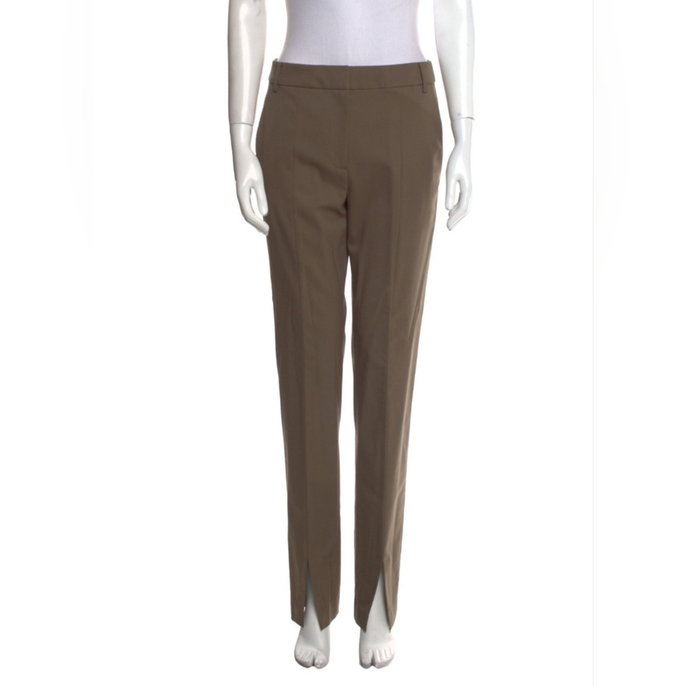 Tibi Cassius Suiting Slim Pants Tan Brown Size 12